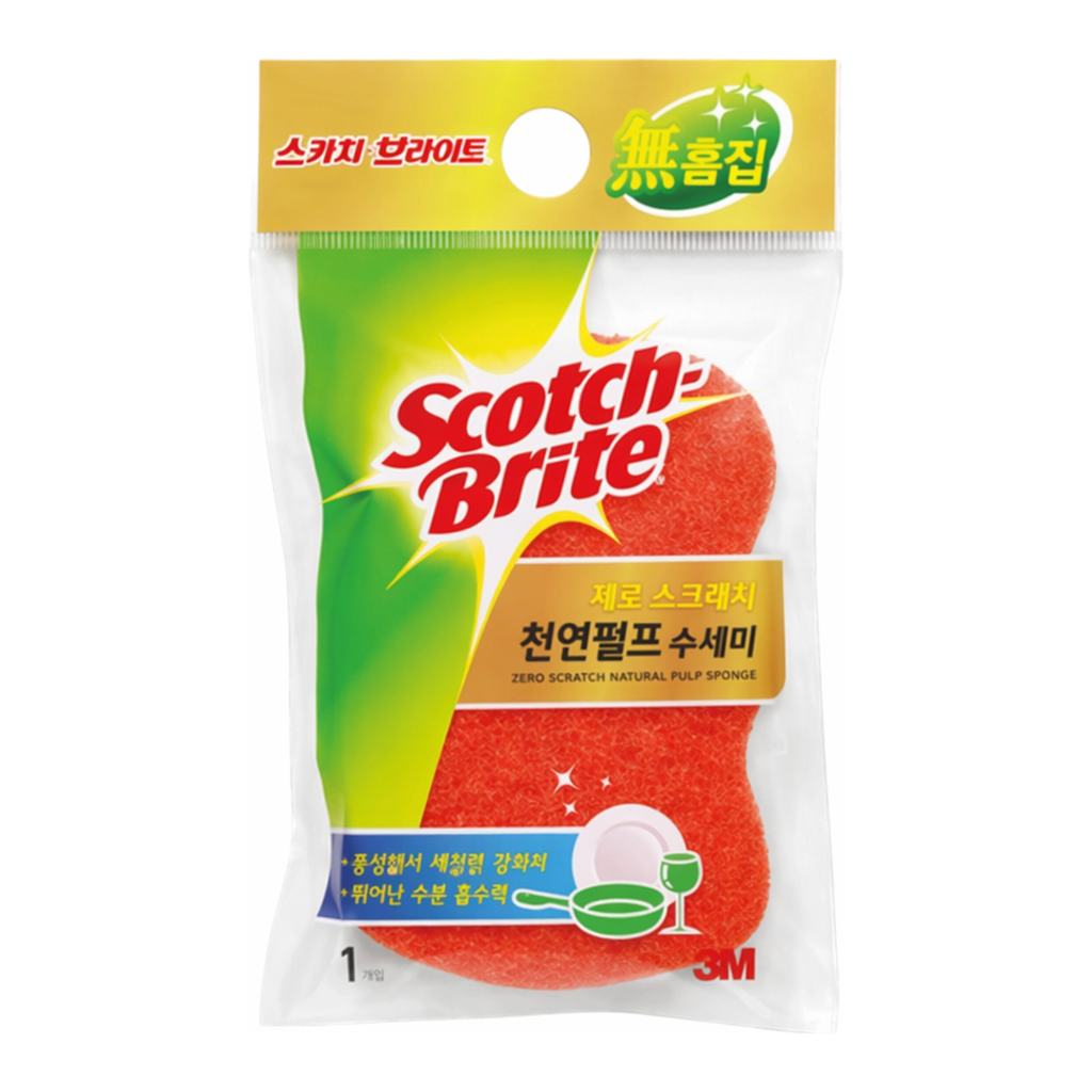 OFFICENEX 3M 제로스크래치천연펄프수세미(110x71.5x22x1개)