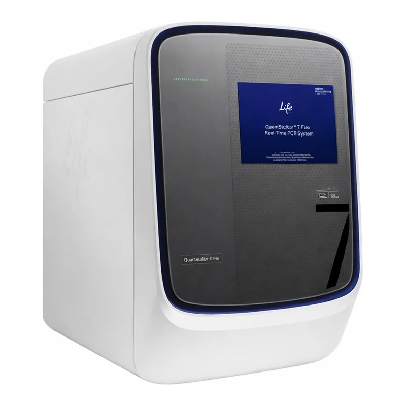 Thermo Fisher Scientific QuantStudio 7 Flex Real-Time PCR System, array card, laptop