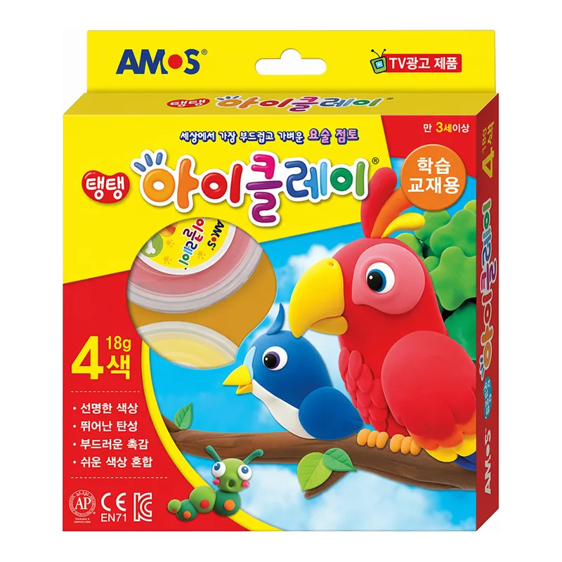 OFFICENEX 아모스 탱탱 아이클레이 18gx4색