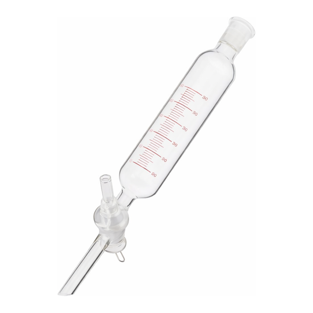 AS ONE Cylindrical Separatory Funnel (PTFE Cock With Scale, Without Bottom Sliding) 60mL