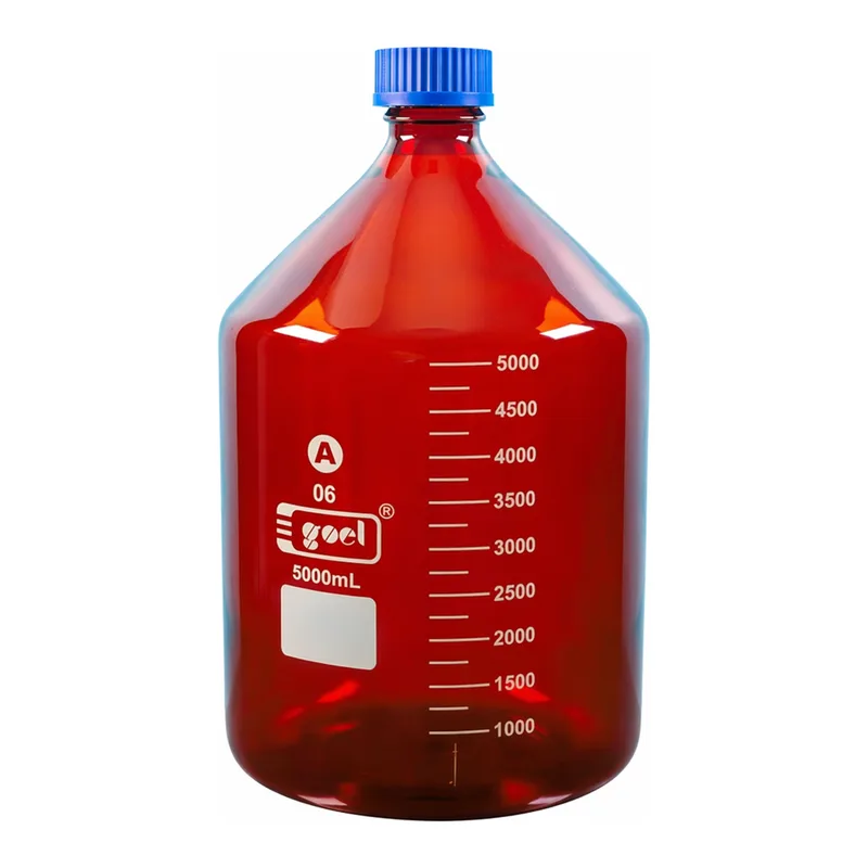GOEL Large Capacity Bottles, Screw Cap, Amber, with GL45 (With Class A Certificate)