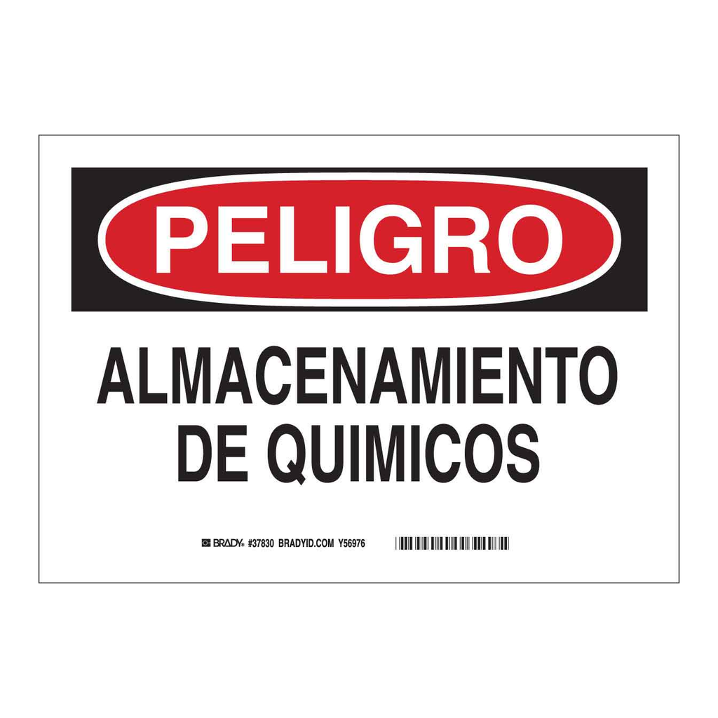 Brady PELIGRO Almacenamiento De Quimicos Sign