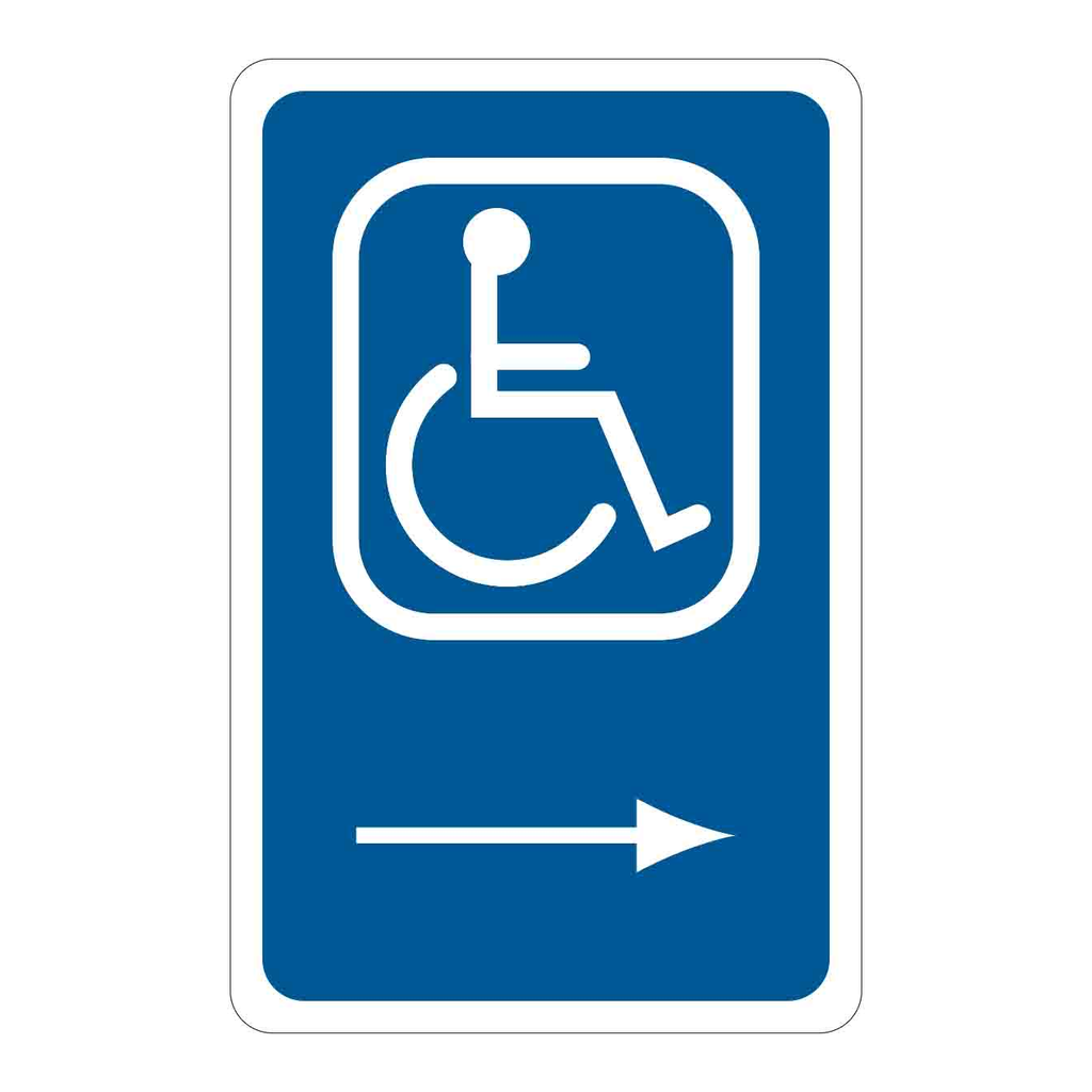 Brady Handicapped With Right Arrow Sign