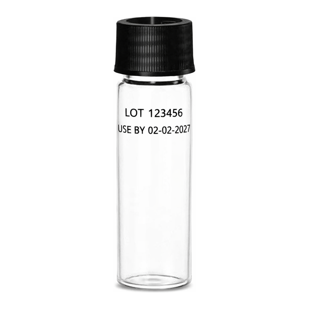 Waters Deactivated Clear Glass 15 x 45 mm Screw Neck Vial, with Cap and Preslit PTFE/Silicone Septa, 4 mL Volume, 100/pk