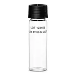 Waters Deactivated Clear Glass 15 x 45 mm Screw Neck Vial, with Cap and Preslit PTFE/Silicone Septa, 4 mL Volume, 100/pk