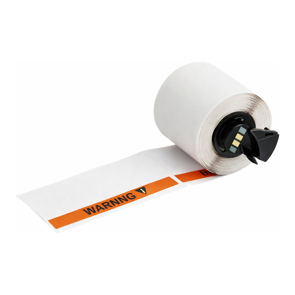 Brady All Weather Permanent Adhesive Vinyl Labels, ANSI WARNING Header, for M6 M7 Printers