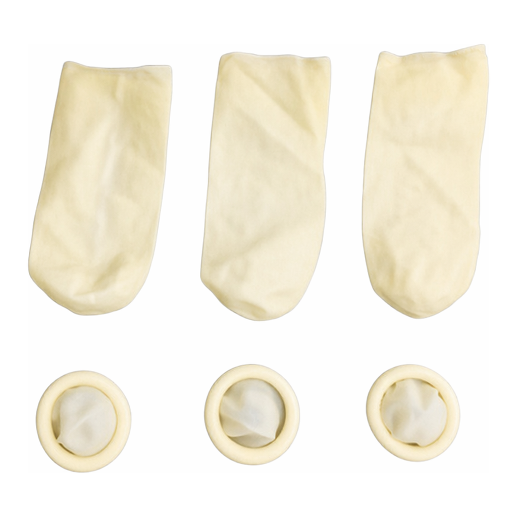 AS ONE Latex Finger Cots (Roll/Unroll Type), 천연라텍스 손가락골무(롤/언롤 타입)