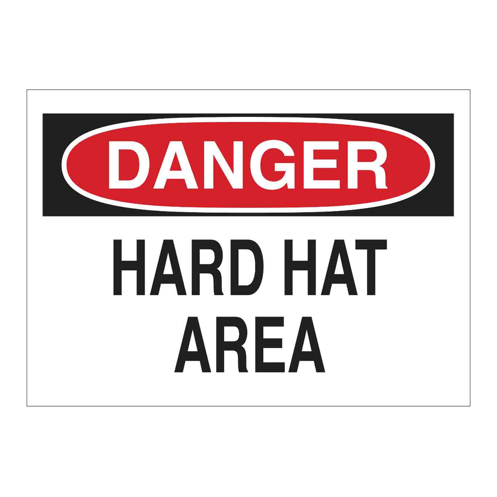 Brady DANGER Hard Hat Area Sign