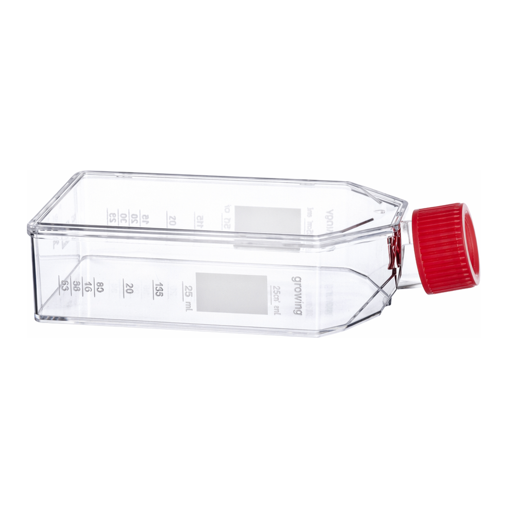 Greiner Bio One CELL CULTURE FLASK, 250 ML, 75 CM², PS,CELLCOAT®, POLY-D-LYSINE, RED FILTER SCREW CAP, 5 PCS./BAG