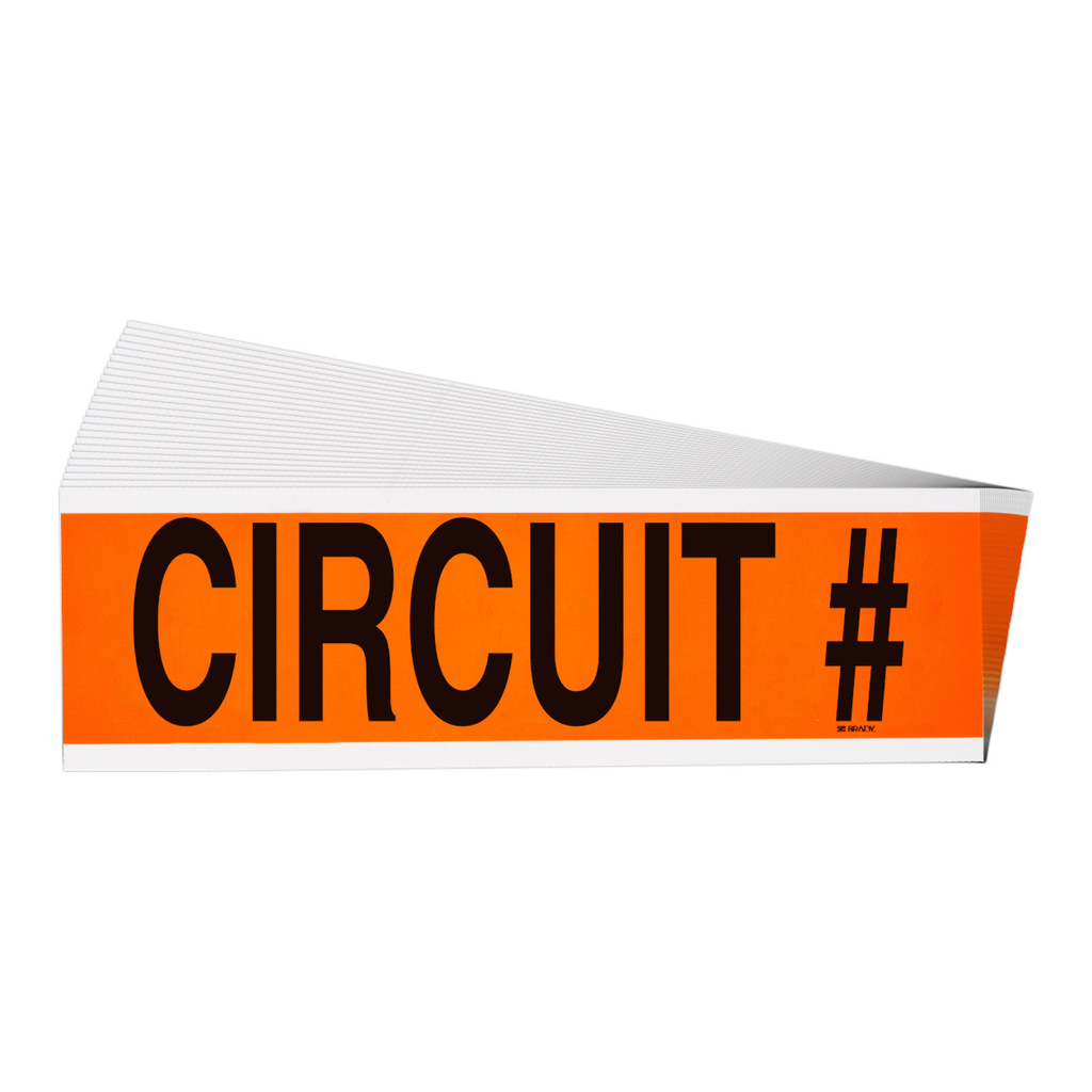 Brady Circuit Number Conduit and Voltage Labels