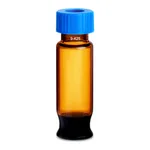 Waters LCMS Certified Amber Glass 12 x 32 mm Screw Neck Max Recovery Vial, with Cap and PTFE/Silicone Septum, 2 mL Volume, 100/pk