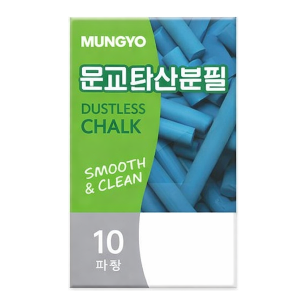 OFFICENEX 문교 탄산분필(청색/10자루/1갑)
