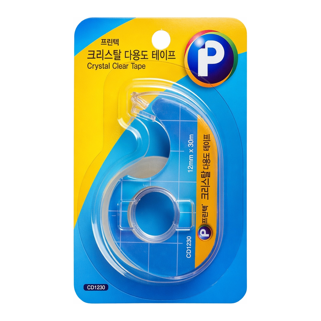OFFICENEX 프린텍 CD1230 크리스탈테이프ㅡ디스펜서(12 x 30)