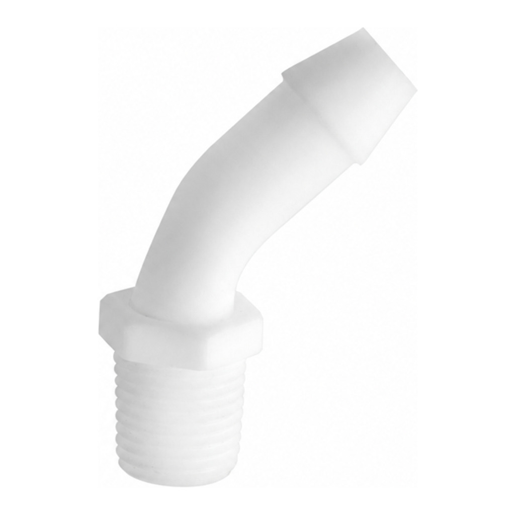Tube connector, curved, 6.4 - 8 mm ID