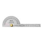Daihan Science Protractor #19, Stainless-steel, Φ90×1.2t(mm), 198×14×1.2mmIdeal for Measure Len