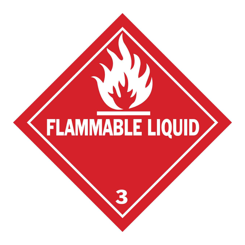Brady FLAMMABLE LIQUID 3 Hazardous Material Shipping Labels