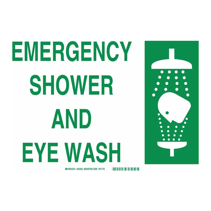 Brady Emergency Shower & Eye Wash Emergency Shower And Eye Wash Sign