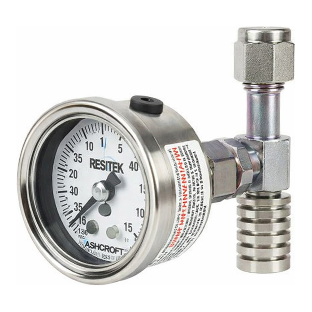 Restek Soil Vapor Sampler single gauge female QC 100ml/min Siltek-treated