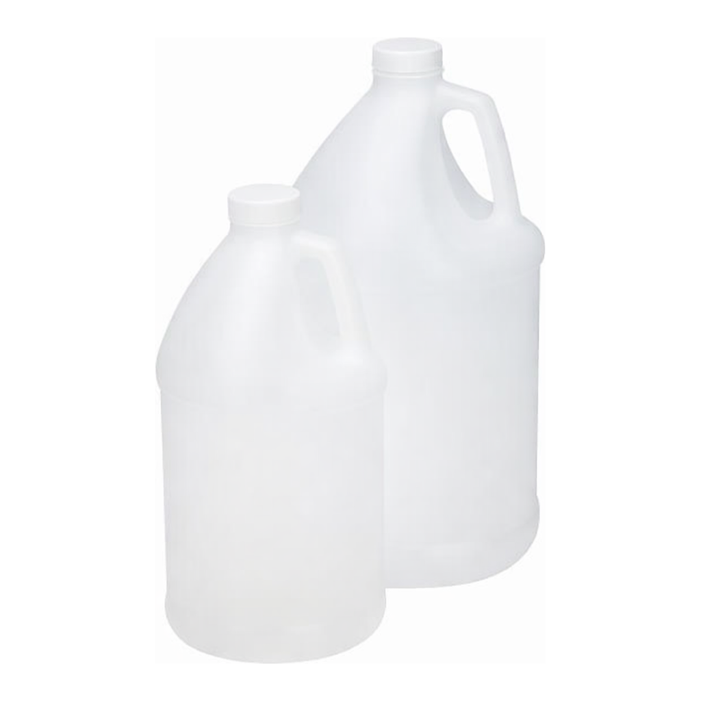 Thermo Fisher Scientific Natural HDPE Handled Round Jugs with White Polypropylene PE Foam Lined Cap