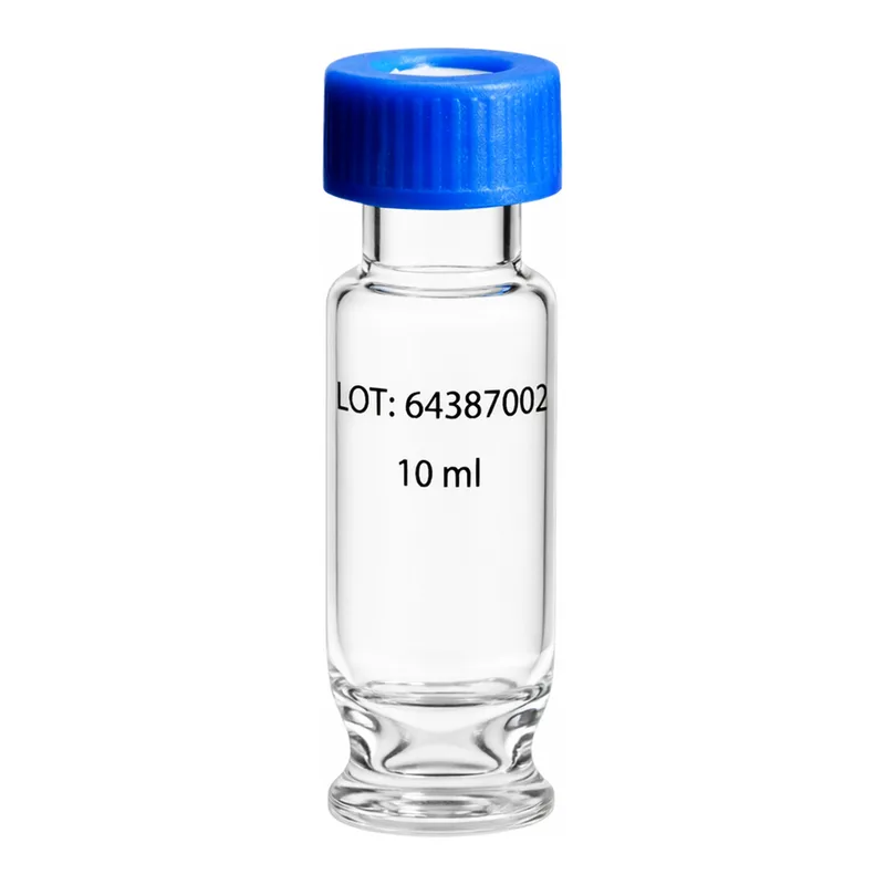 Waters LCGC Certified Clear Glass 12 x 32 mm Screw Neck Vial, Max Recovery, with Cap and Preslit PTFE/Silicone Septum, 1.5 mL Volume, 100/pk
