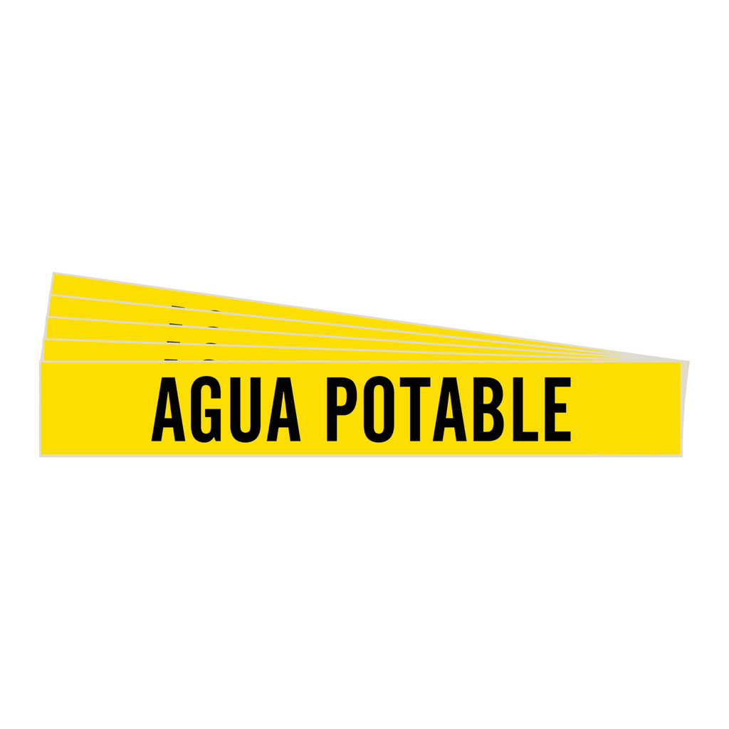 Brady Self-Adhesive Pipe Marker: AGUA POTABLE