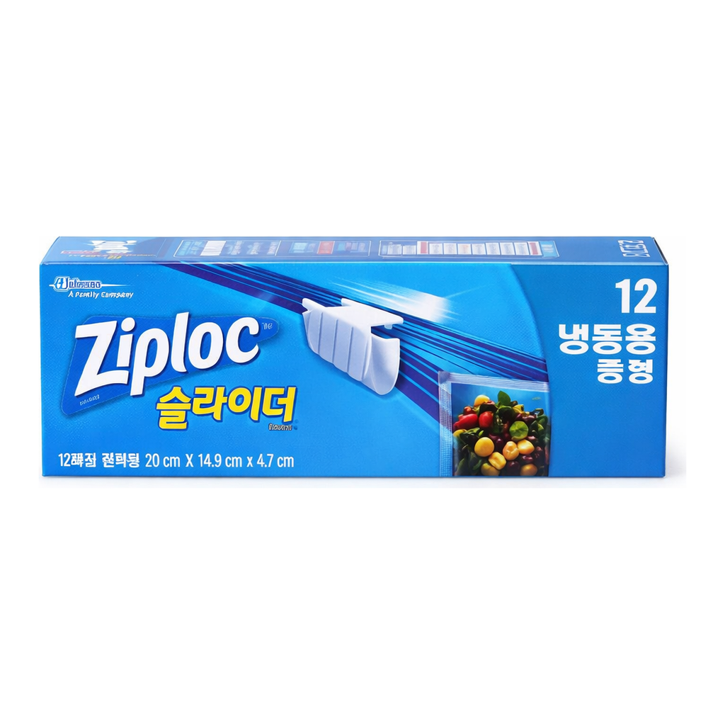 OFFICENEX 지퍼락 지퍼백 슬라이더 냉동(중형12입)
