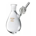 AS ONE Eggplant-Shaped Schlenk Flask(F Type. Glass Cock), 가지형 슈렌크 플라스크(F 타입. 유리 콕)