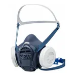AS ONE Dust-proof and Gas Mask (Half Face Type) (OfficiAlly Approved), 방진·방독 마스크 (반면형)(검정 마스크)