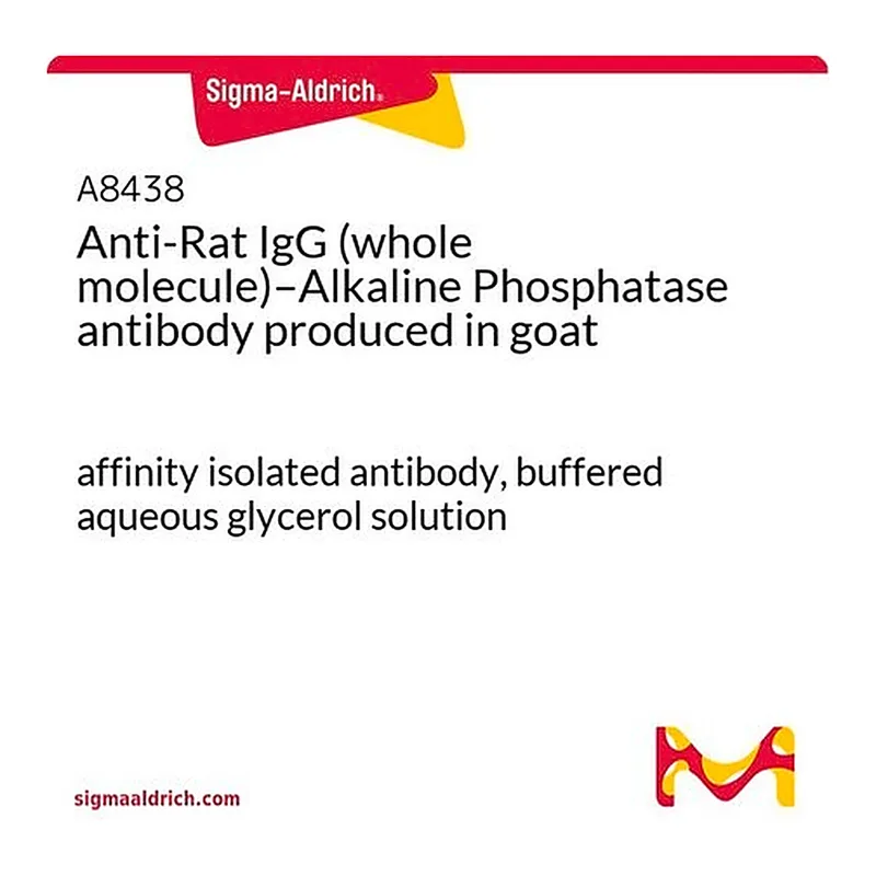 Merck Anti-Rat IgG (whole molecule)-Alkaline Phosphatase antibody produced in goat