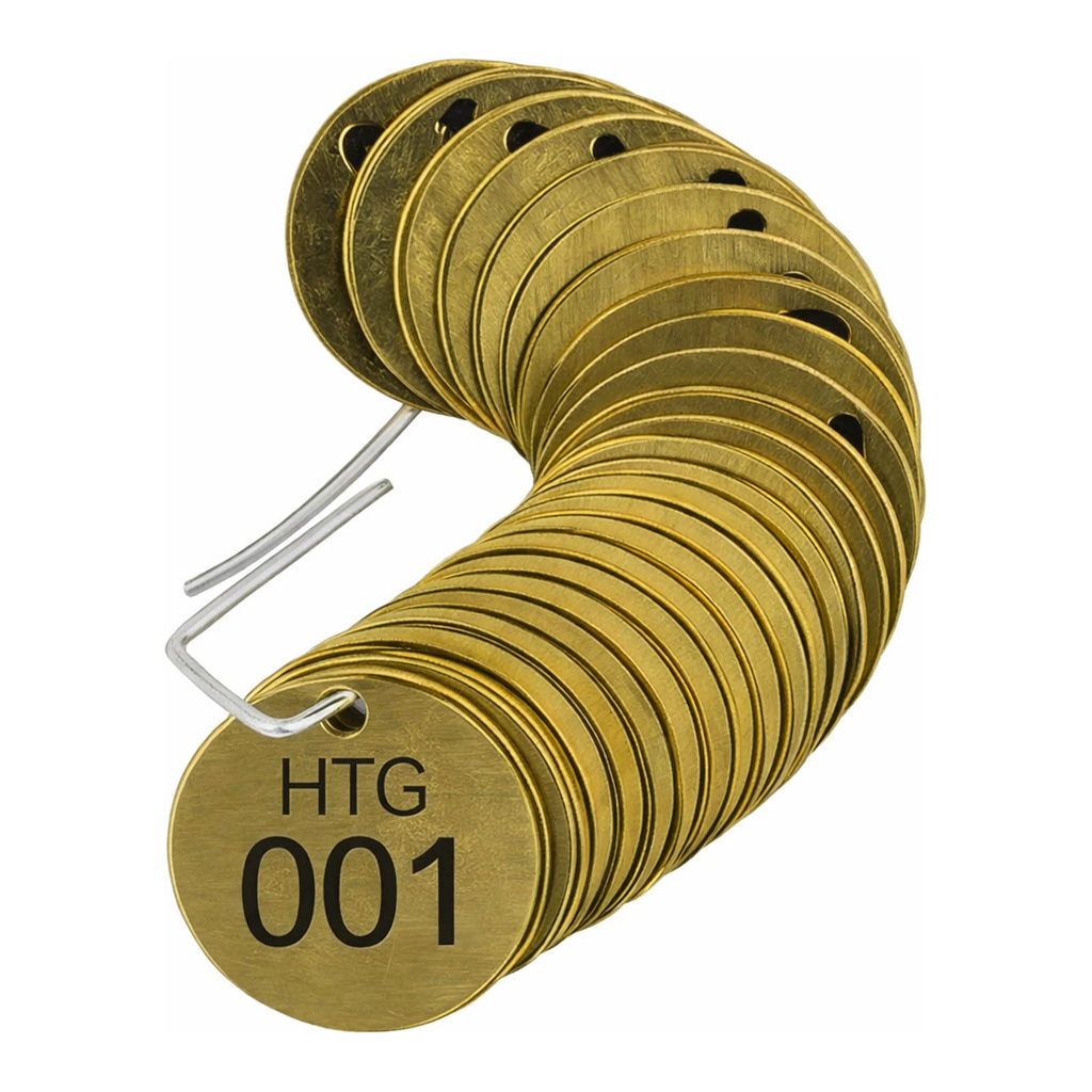Brady Stamped Brass Valve Tags HTG Heating
