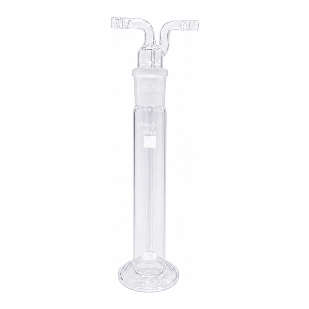 휠타부착형 하향식 가스 세척병 (Bottle, Gas washing, With fritted disc)