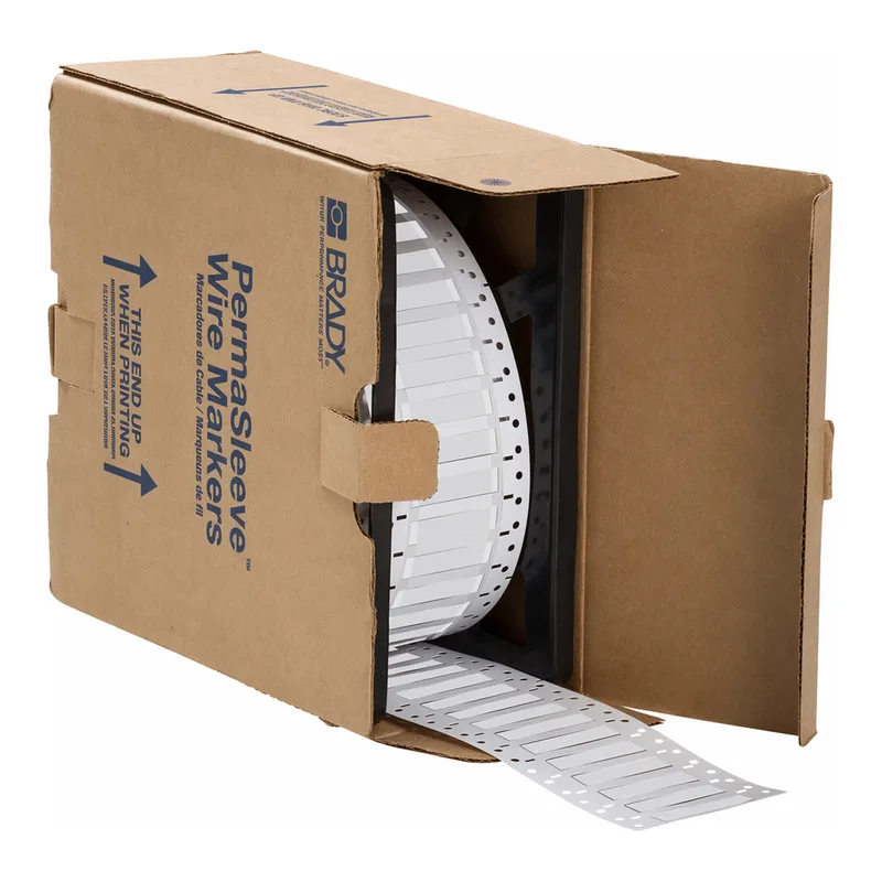 Brady PermaSleeve Low Smoke Zero Halogen Heat Shrink Labels, 1/4" Dia, for 3" Core Printers