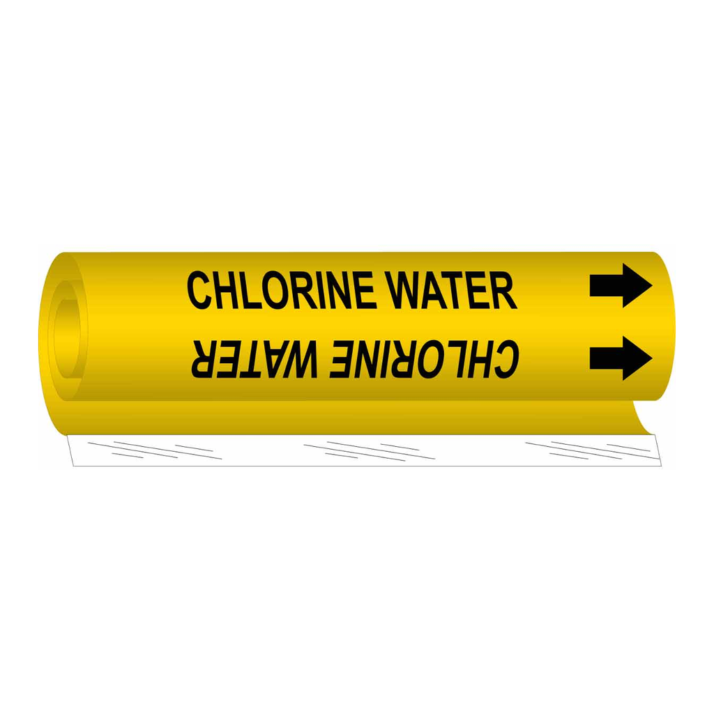 Brady CHLORINE WATER High Performance Pipe Marker