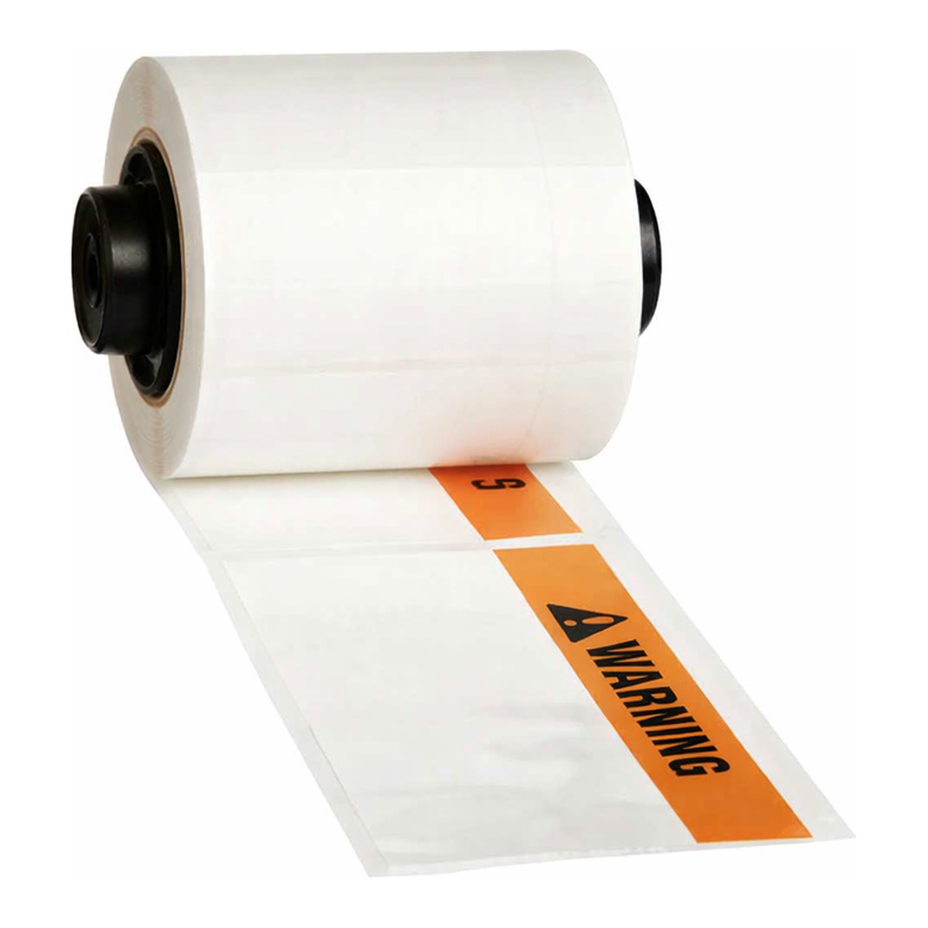 Brady Ultra Aggressive Adhesive Multi-Purpose Polyester Labels, ANSI WARNING Header for M6 M7 Printers