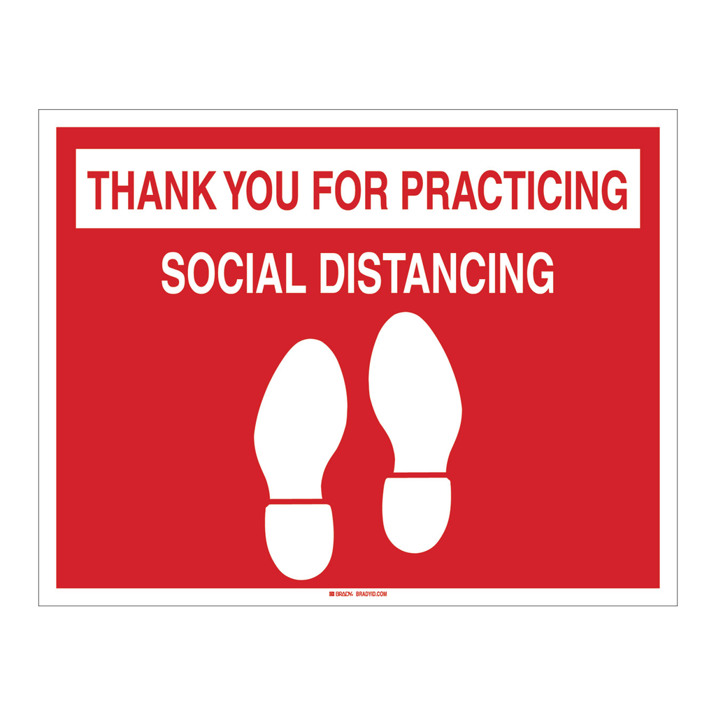 Brady Social Distancing Floor Sign