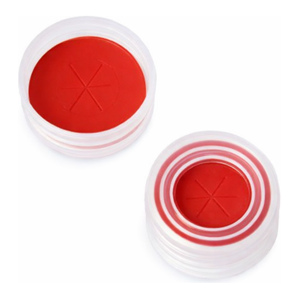 Restek Snap Top Vial Caps, 11mm, Clear, PTFE/Silicone/PTFE w/Starburst 1000-pk