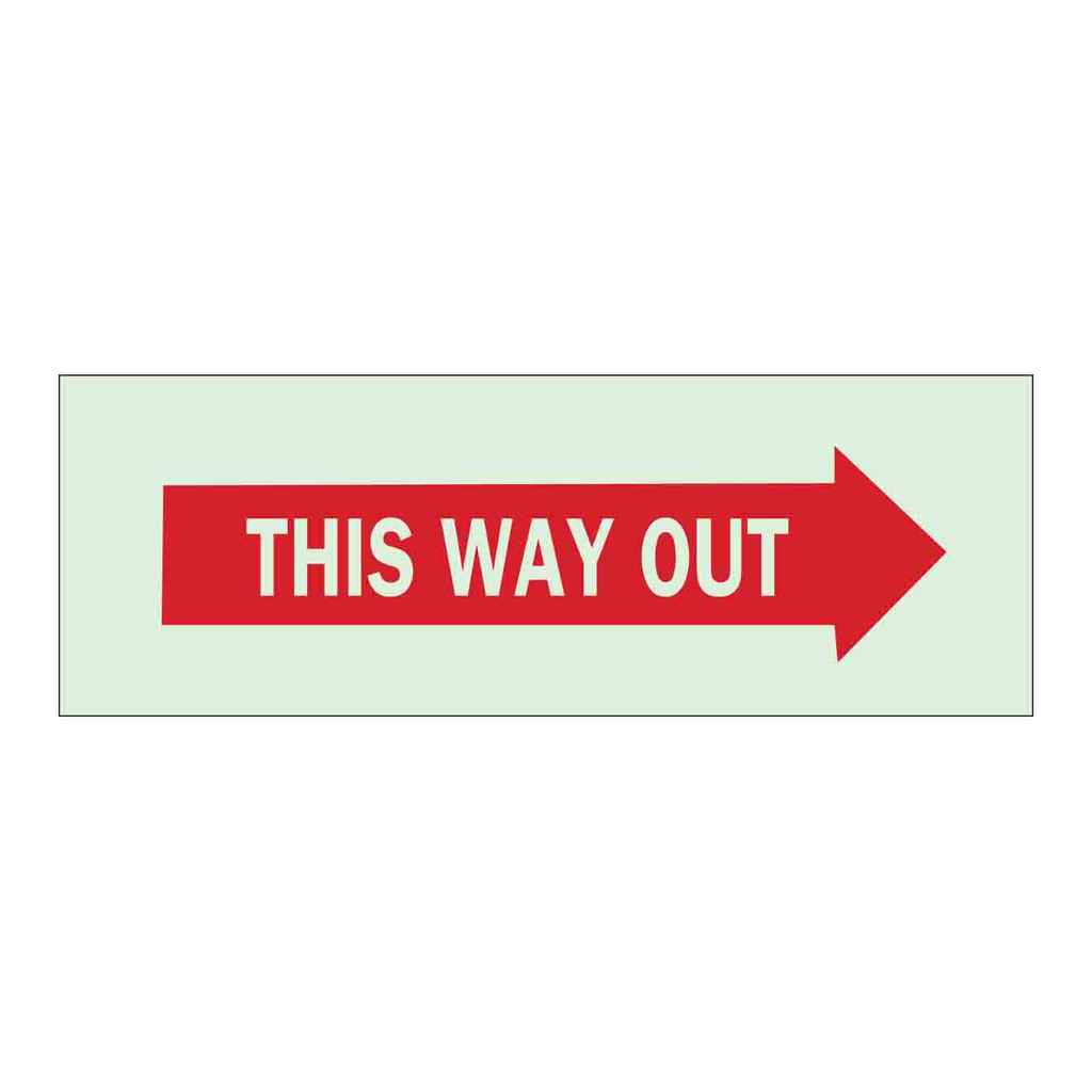 Brady BradyGlo This Way Out Sign