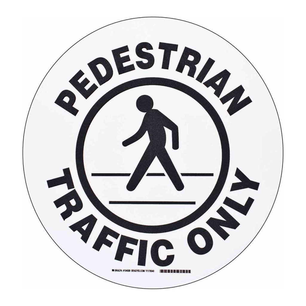 Brady PEDESTRIAN TRAFFIC ONLY ToughStripe Floor Sign
