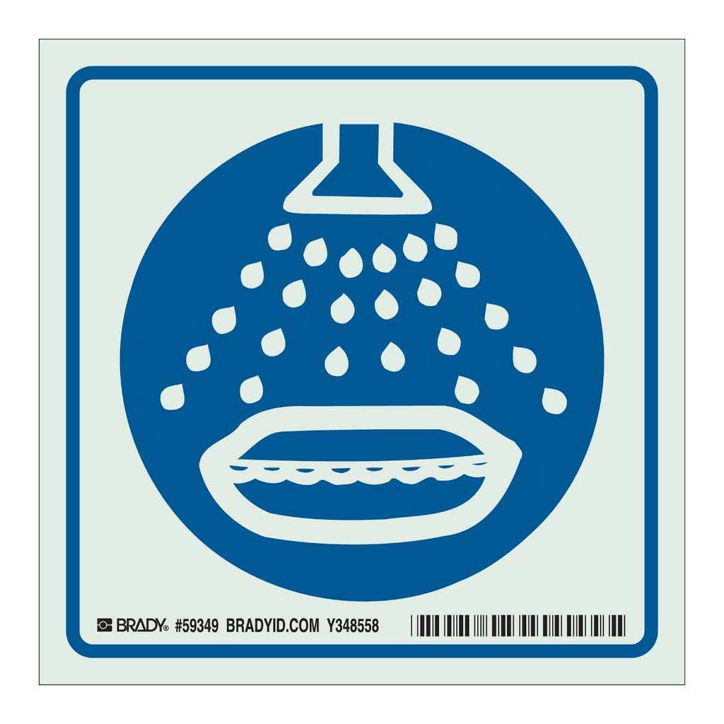 Brady BradyGlo Start Water Spray Sign