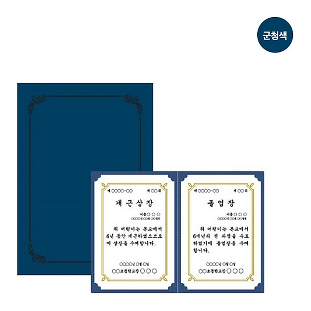 OFFICENEX 종이상장케이스(A4/끼움식/군청색/10매/팩/우진)