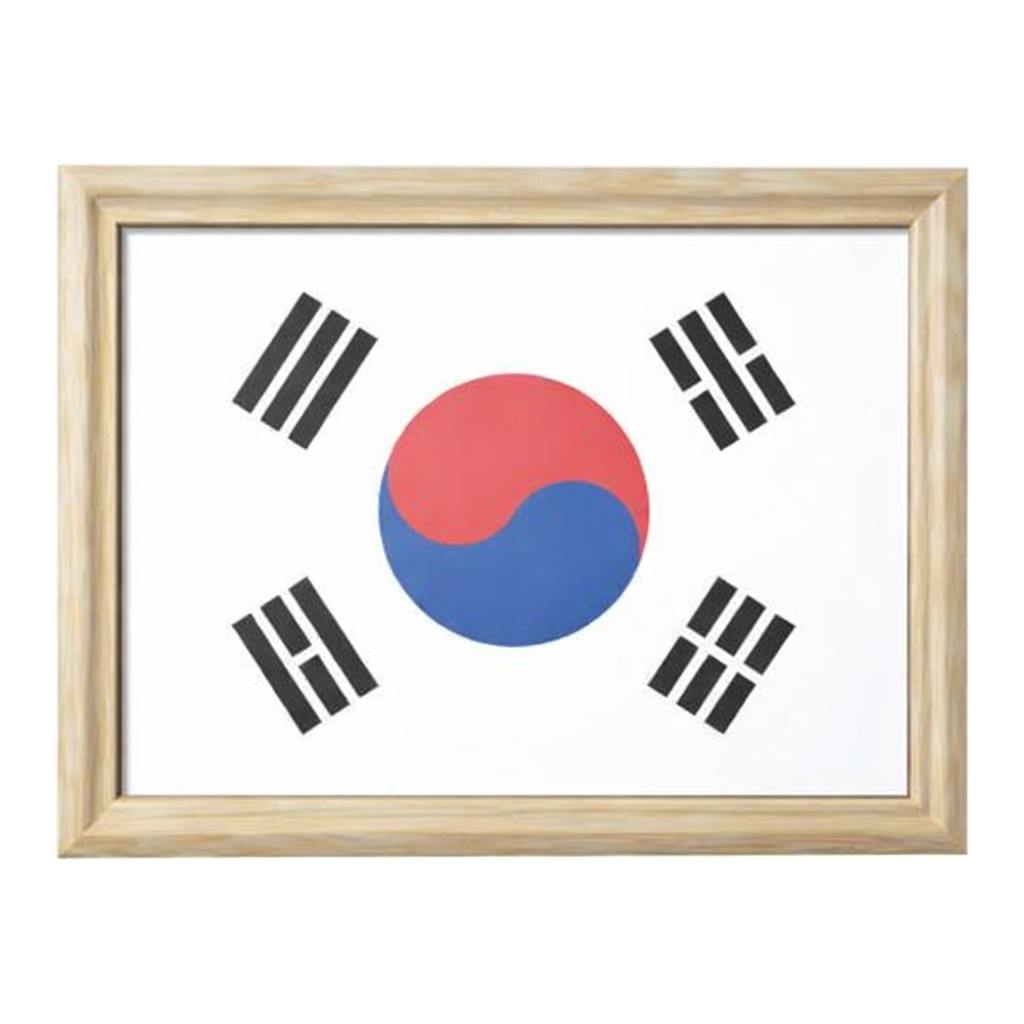 OFFICENEX [P]태극기액자A3- 원목색(A3용)