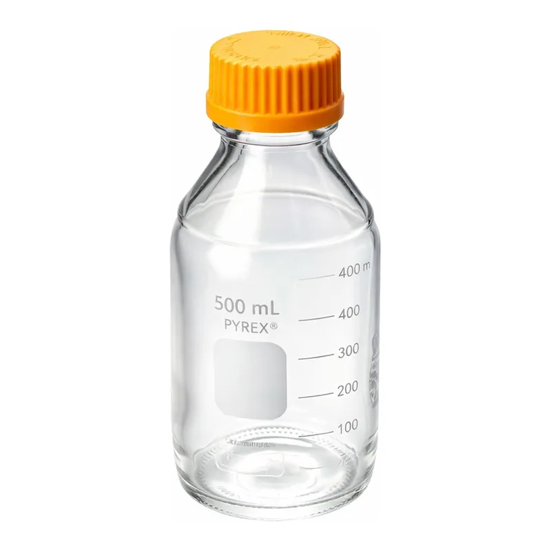 AS ONE Medium Bottle (PYREX® ·Orange Cap), 파이렉스 배양병(오렌지캡)