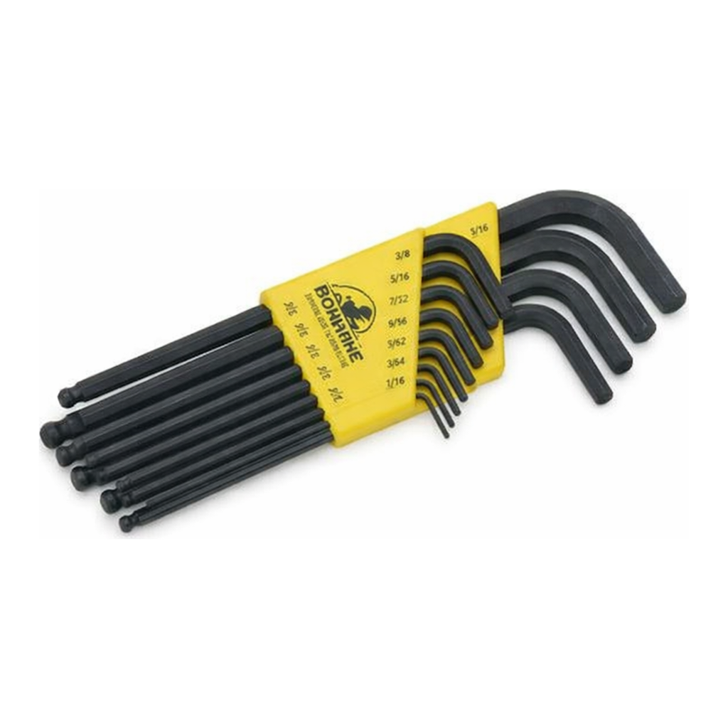 Restek Hex Key Set, Std Inch, 12 Piece Ball-Point w/Plastic Indexed Caddy
