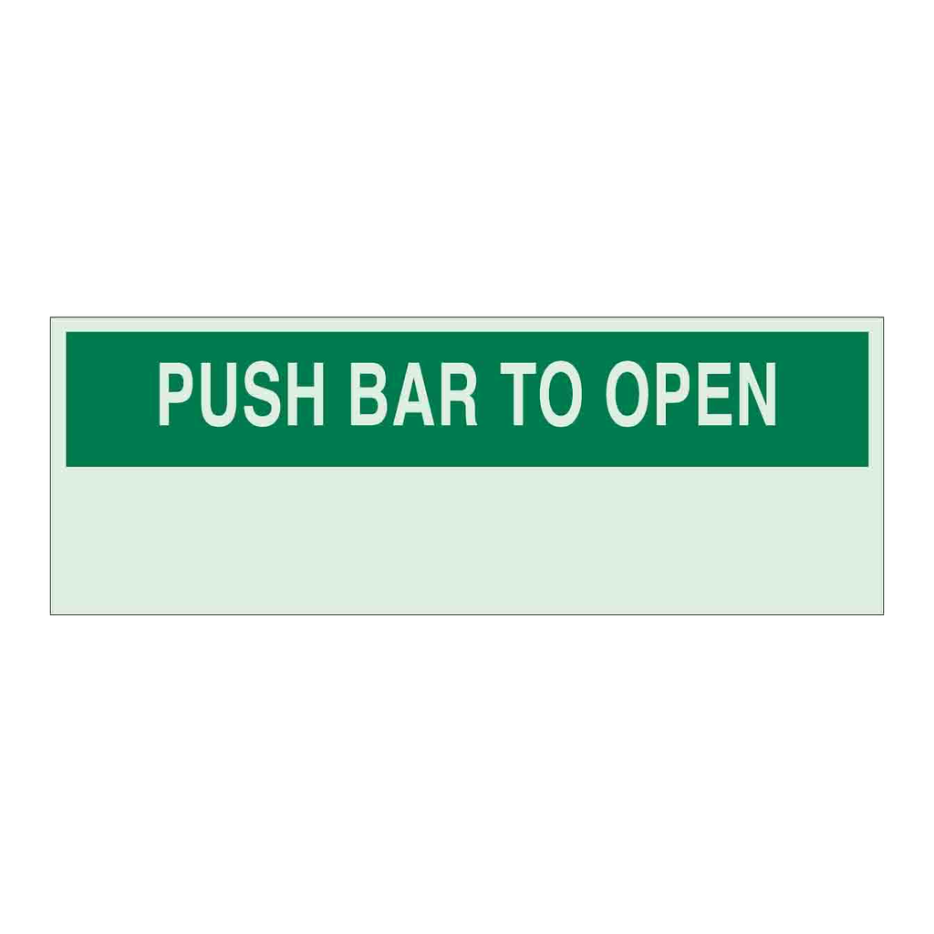 Brady BradyGlo Push Bar To Open Sign