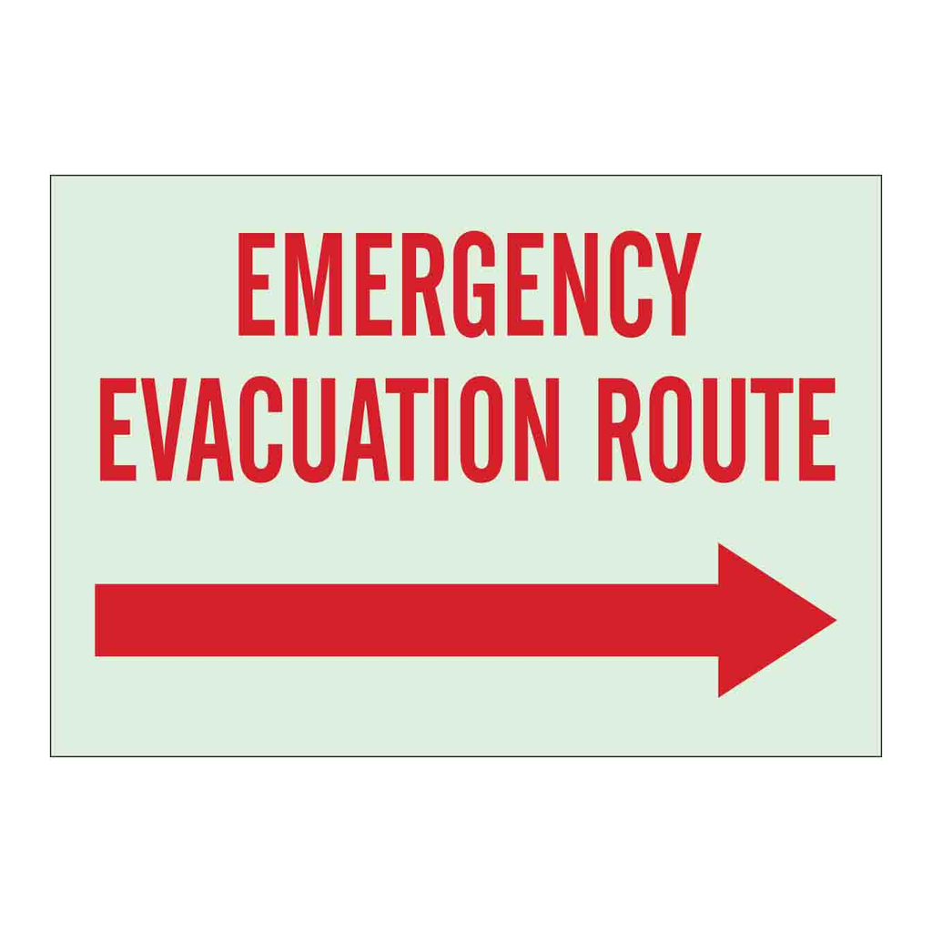 Brady BradyGlo Emergency Evacuation Route Sign