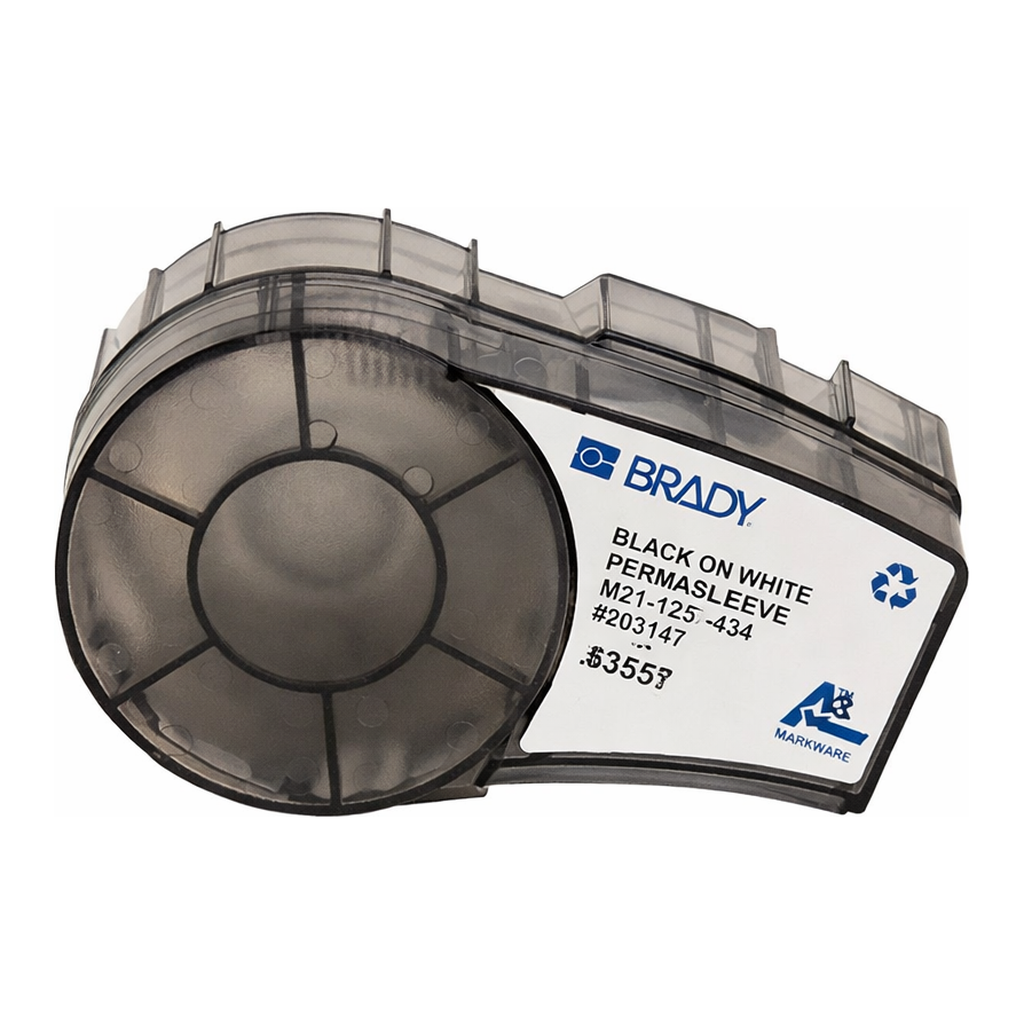 Brady PermaSleeve Heat Shrink Wire and Cable Labels with Ribbon for M21 Printers