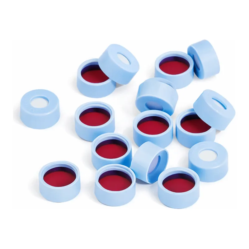 Agilent Cap, snap, blue, PTFE/sil septa, 100/pk