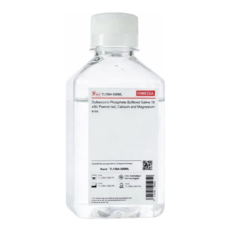 Himedia Dulbecco`s Phosphate Buffered Saline 1X w/ 1000mg/L D-Glucose, 36mg Sodium pyruvate per litre, Calcium and Magnesium w/o Phenol red