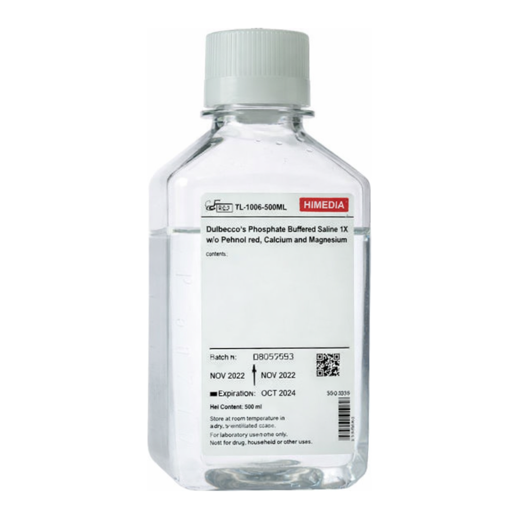 Himedia Dulbecco`s Phosphate Buffered Saline 1X w/o Phenol red, Calcium and Magnesium