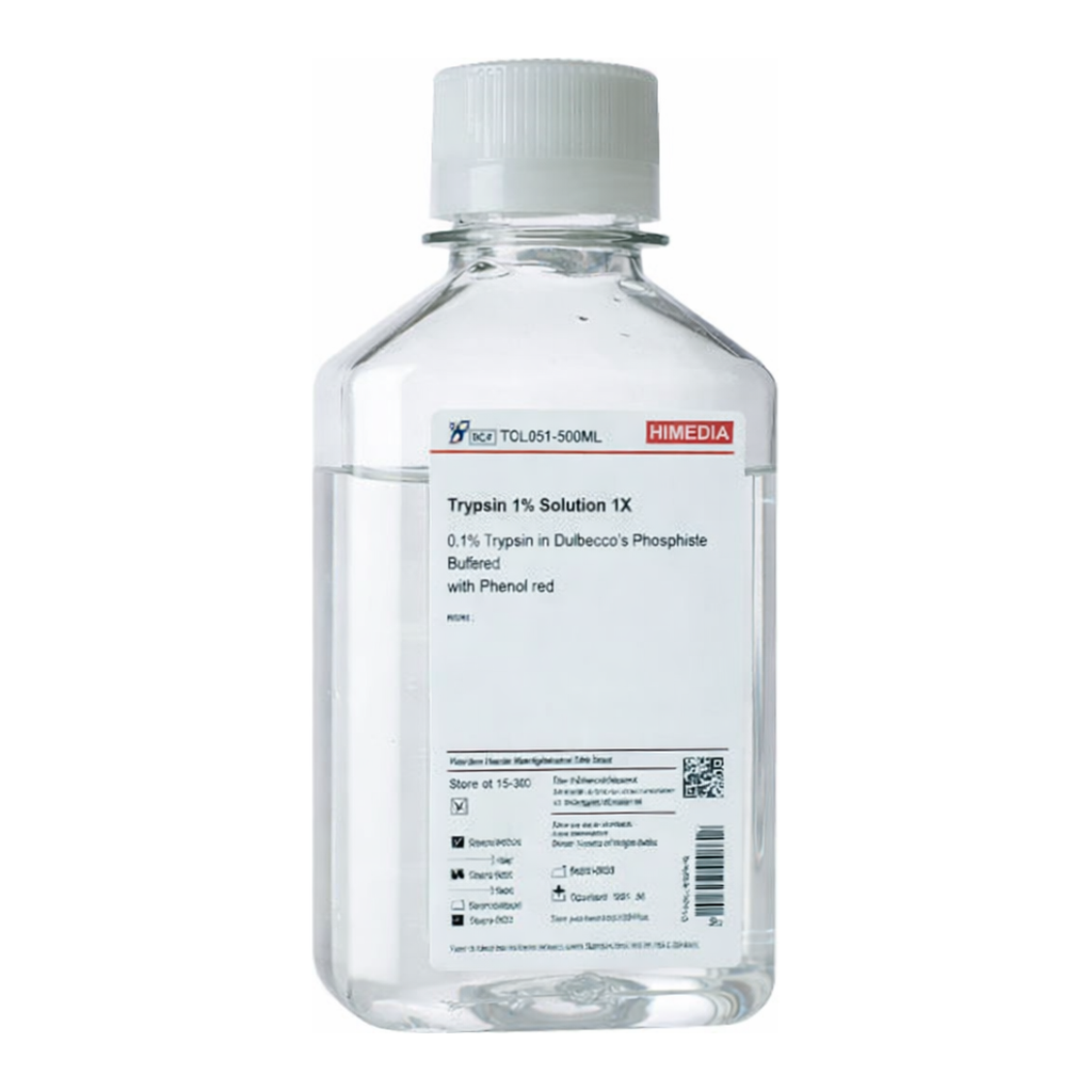 Himedia Trypsin 0.25% Solution 1X 0.25% Trypsin in Hanks` Balanced Salt Solution w/o Calcium, Magnesium and Phenol red
